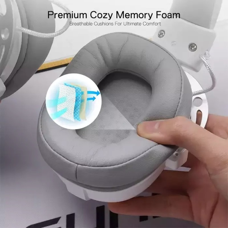 REDRAGON H376 AURORA WIRED GAMING HEADSET - WHITE