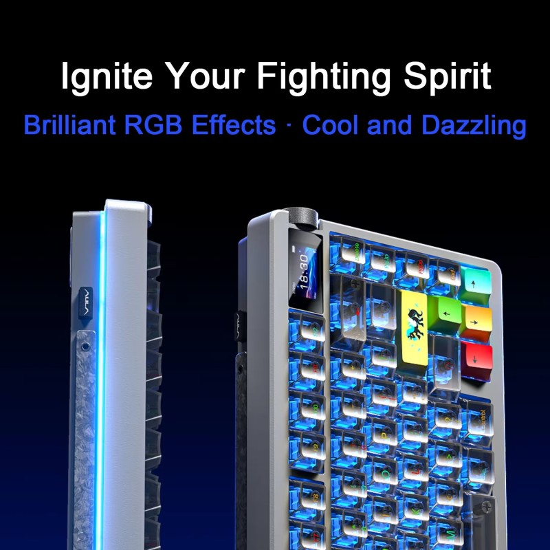 AULA NOVA75 Keyboard – Oriental Red, Caramel Latte Switch