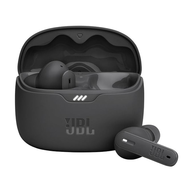 JBL Tune Beam In Ear Wireless TWS Earbuds With Mic, ANC Earbuds, Customized Extra Bass With Headphones App, 48 Hrs Battery, Quick Charge, 4-Mics, IP54, Ambient Aware & Talk-Thru, Bluetooth 5.3