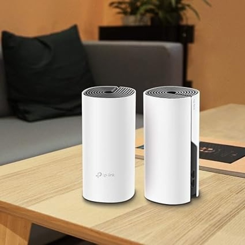 TP-Link Deco M4 Dual_Band Whole Home Mesh Wi-Fi System, Seamless Roaming And Speedy (AC1200) Mbps, Work With Amazon Echo/Alexa, Router And Wi-Fi Booster, Parent Control Router, Pack Of 2, White