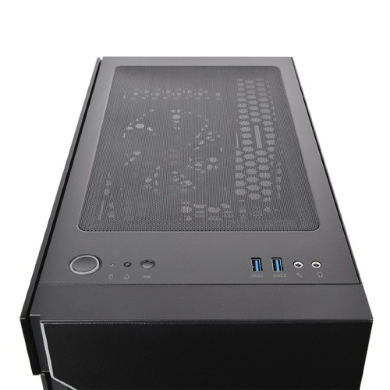 Thermaltake H200 TG RGB ATX Mid Tower Chassis – Tempered Glass, RGB Light Bar, ATX Support