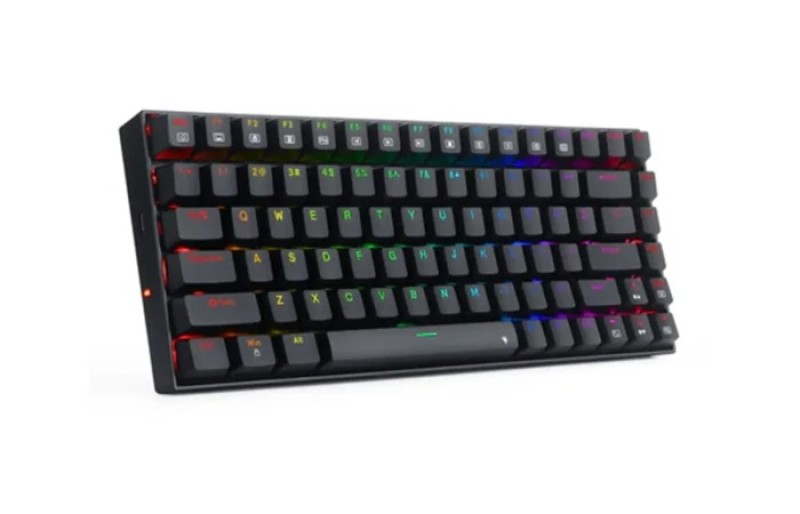 Redragon K629-KB 75% Rainbow LED Backlight Mechanical Gaming Keyboard 84 Key Blue Switch