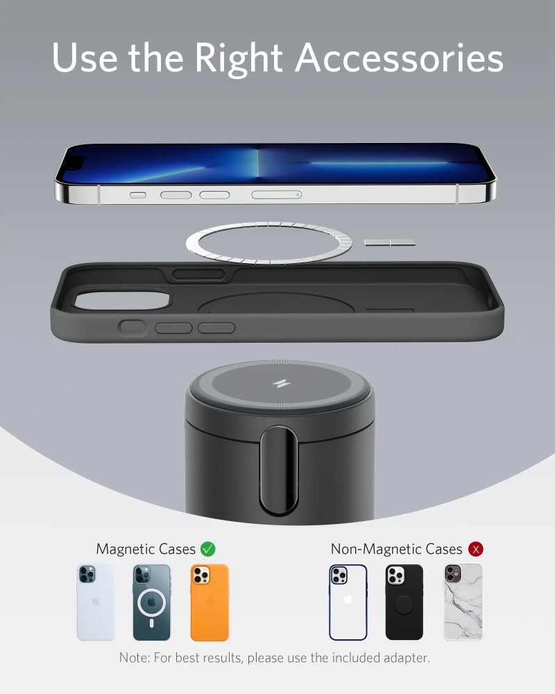 Anker Magnetic Wireless Charger, 623 MagGo 2-in-1 Charging Station With 20W USB-C Charger