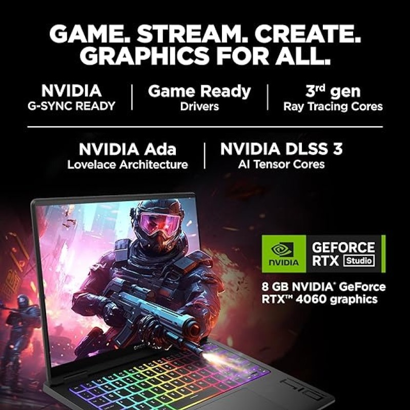 HP OMEN Transcend, Built-in AI, Intel Core Ultra 7 155H, 8GB RTX 4060 GPU, 14-inch (35.6 Cm), 2.8K, OLED, 48-120Hz, 500 Nits, 16GB LPDDR5x, 1TB SSD, RGB Backlit KB, (MSO, Black, 1.63 Kg), Fb0007TX