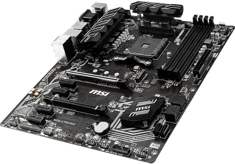 MSI ProSeries AMD Ryzen 2ND And 3rd Gen AM4 M.2 USB 3 DDR4 D-Sub DVI HDMI Crossfire ATX Motherboard (B450-A Pro Max) (B450APROMAX)