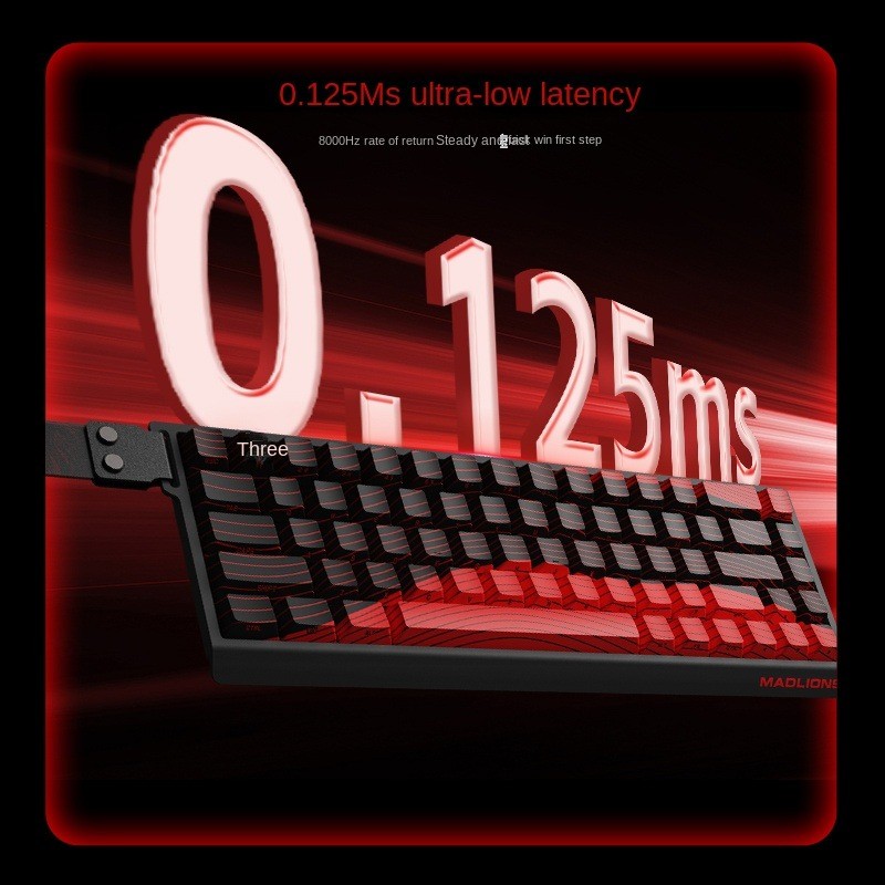 Madlions Mad68 Pro Hall Effect Magnetic Switch Gaming Keyboard (Black/White Topographic Gateron Jade Switch)