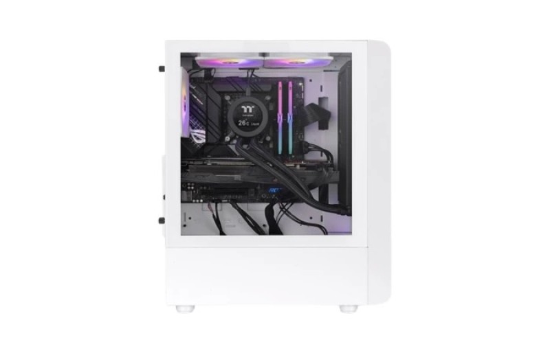 Thermaltake S200 TG ARGB Snow Mid-Tower ATX PC Case – White