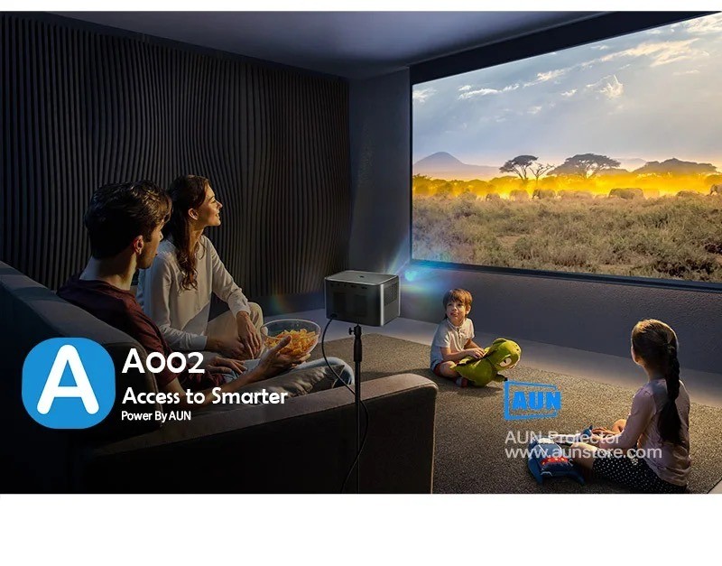 AUN A002 Mini Android Projector 4K LED Home Theate