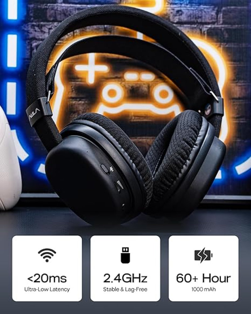 Aula G7 Wireless Gaming Headset With Detachable Mic, RGB, 2.4GHz, Bluetooth & Wired Mode