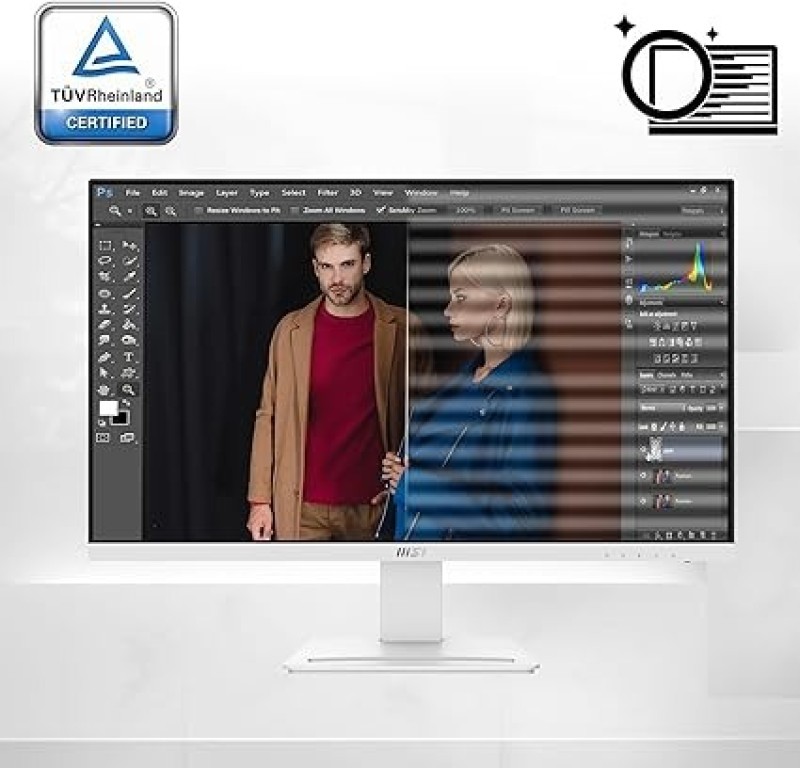 MSI Pro MP273AW, 27" Monitor, 1920 X 1080 (FHD), IPS, 100Hz, TUV Certified Eyesight Protection, 4ms, Displayport, HDMI, Tilt, Whit