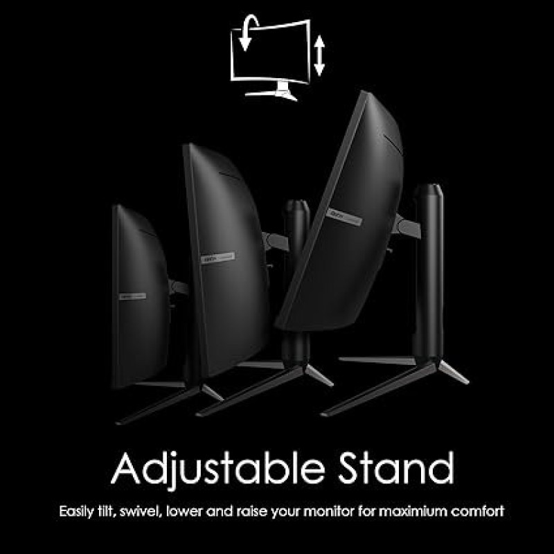 MSI Optix MAG342CQR 1500R Curvature 21:9 Aspect Ratio Narrow Bezel 1ms 3440 X 1440 (UWQHD) 144Hz Refresh Rate Tilt/Swivel/Height/Pivot Adjustment 34" AMD Freesync Gaming Curved Monitor, Black