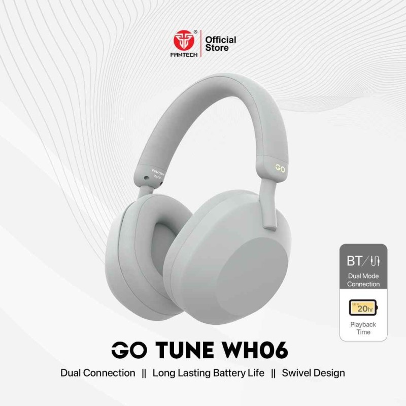 Fantech WH06 Go Tune Dual Mode Wireless Headset | Bluetooth 5.3 | 40mm Drivers | Up To 20H Battery
