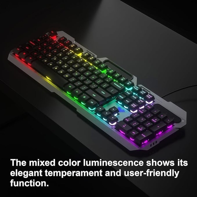AULA F2023 Keyboard & Mouse Combo – 104‑Key Wired USB Combo With RGB