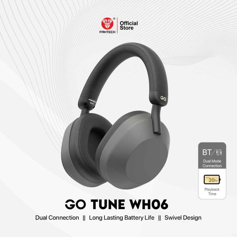 Fantech WH06 Go Tune Dual Mode Wireless Headset | Bluetooth 5.3 | 40mm Drivers | Up To 20H Battery