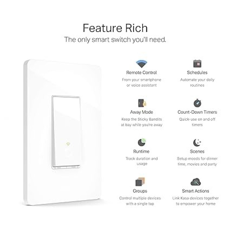Smart Wi-Fi Light Switch HS200