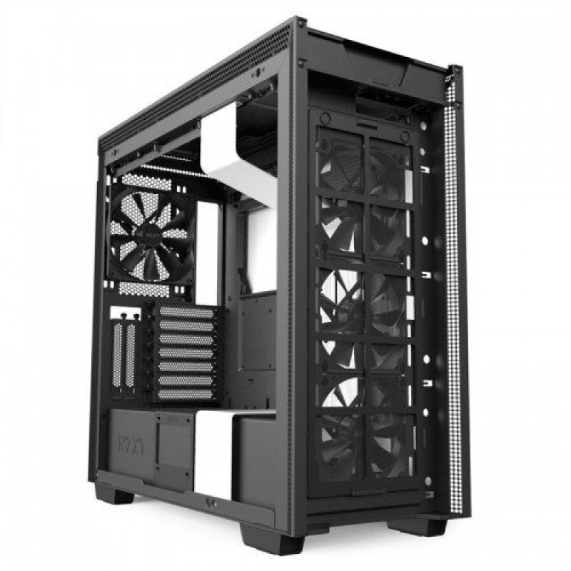 NZXT H710i ATX Mid Tower, Front I/O USB Type-C Port, Tempered Glass Side, RGB Lighting , Matte-white
