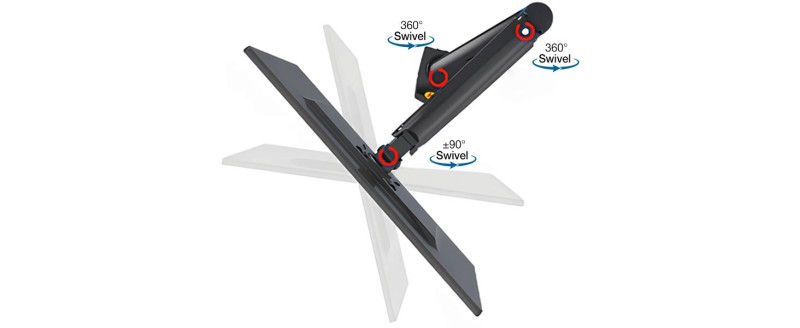 NB F160 Dual Gas-Spring Monitor Arm – 17″ To 27″ Support