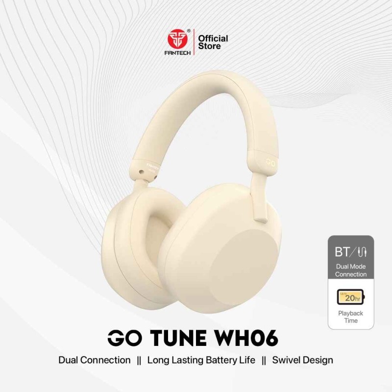Fantech WH06 Go Tune Dual Mode Wireless Headset | Bluetooth 5.3 | 40mm Drivers | Up To 20H Battery