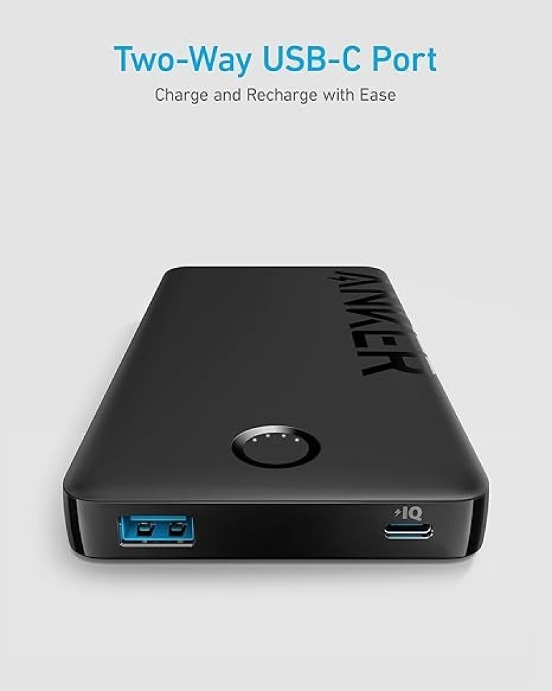 Anker Powerbank 10,000 MAh, 323 Power Bank With USB-C Port (Input & Output)