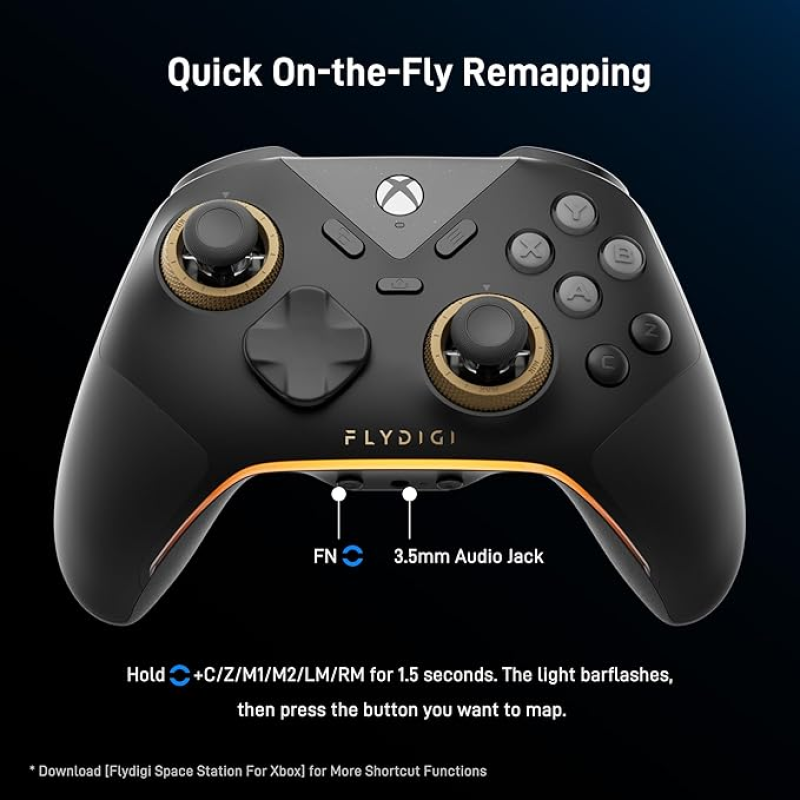 Flydigi Vader 5S Wired Xbox Controller — Hall Effect Joystick, Adjustable Tension Rings, 6 Remappable Buttons For Xbox Series X|S, Xbox One & PC In Nepal