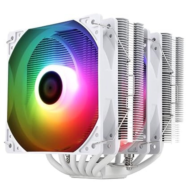 Thermalright Peerless Assassin 120 SE ARGB White CPU Air Cooler, 6 Heat Pipes Cooler, Dual 120mm C12CW-S PWM Fan, Aluminium Heatsink Cover, AGHP Technology, For AMD AM4 AM5/Intel 1700/1150/1151/1200