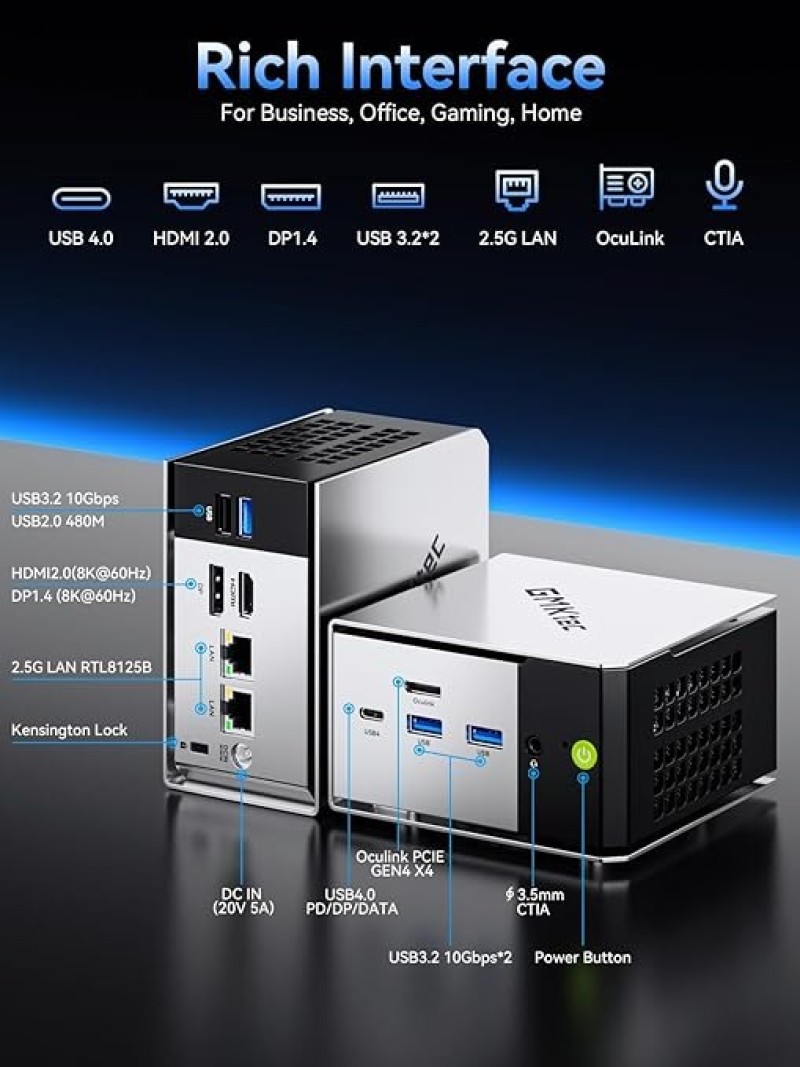 GMKtec NucBox M8 Mini PC – Ryzen 5 PRO 6650H, 16GB LPDDR5, 512GB NVMe