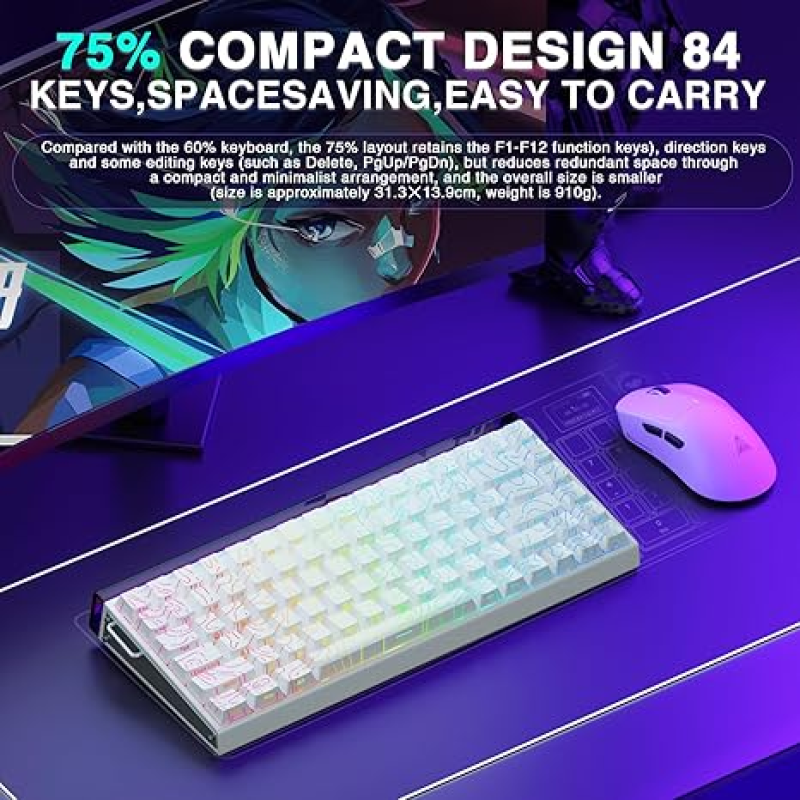 AULA HERO 84 HE Hall Effect Magnetic Switch Gaming Keyboard