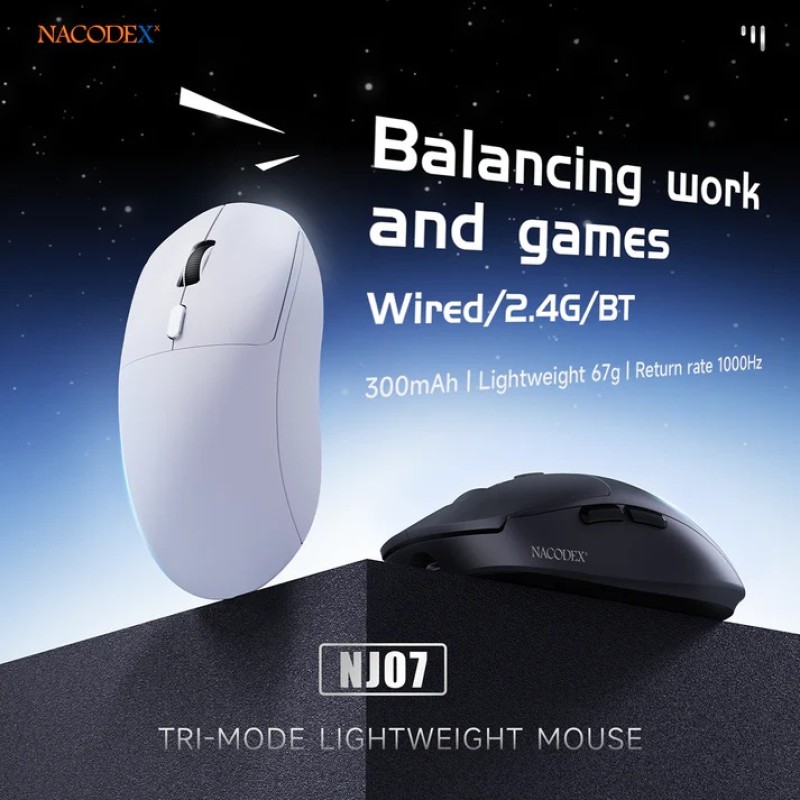 AJAZZ NJ07 Tri-Mode Wireless Gaming Mouse