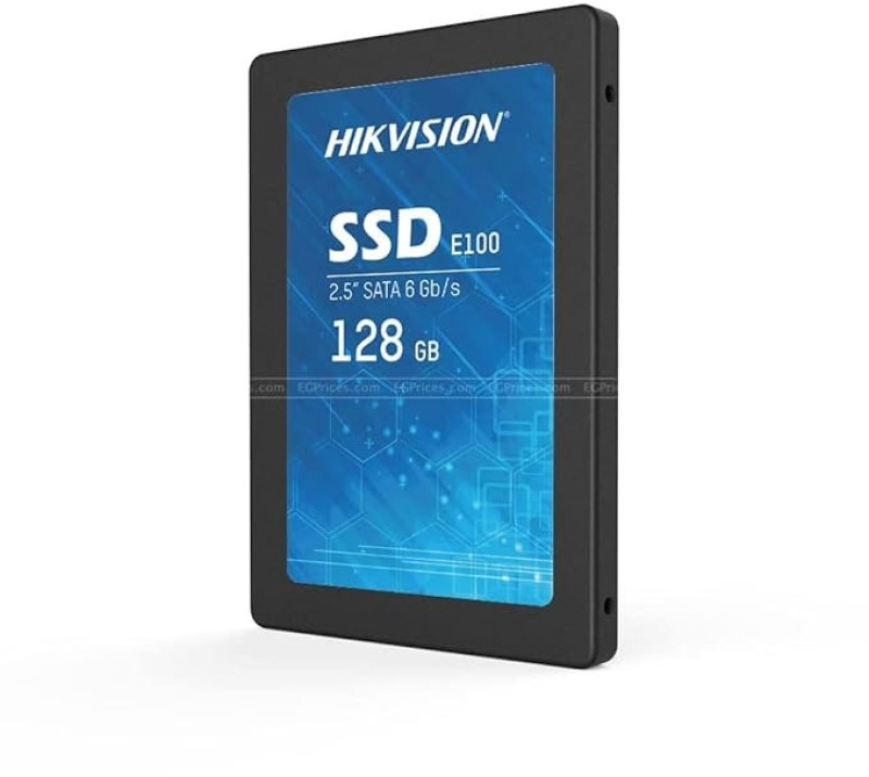 HIKVISION E100 128GB 2.5-Inch Internal SSD, SATA 6Gb/s, Up To 550MB/s - Solid State Disks 3D Nand TLC, Black (HS SSD E100/128GB)