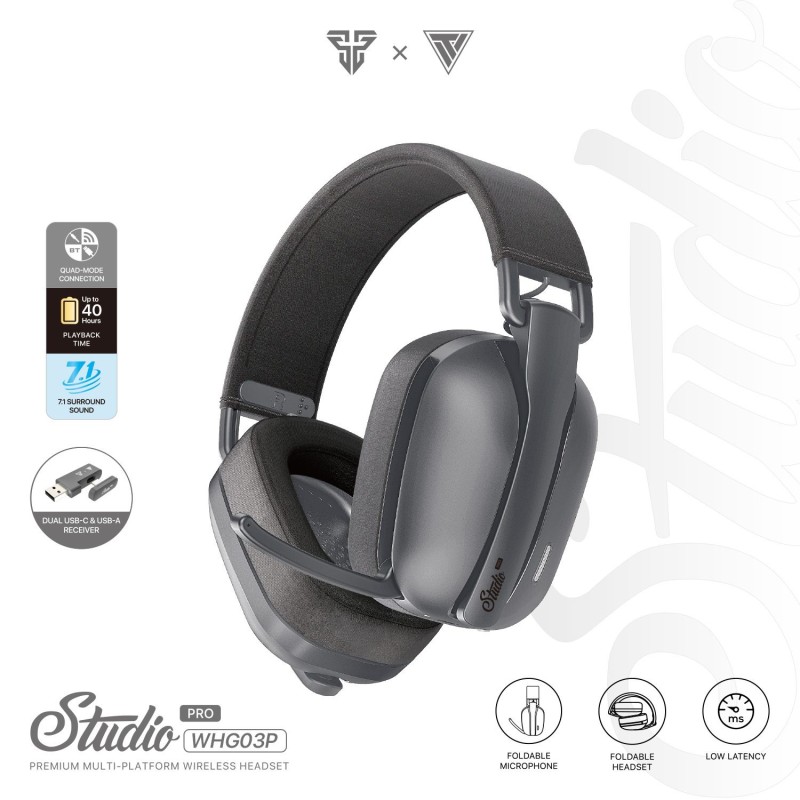 Fantech WHG03P Studio Pro Gaming Headset – 7.1 Surround Sound | Tri-Mode Connectivity