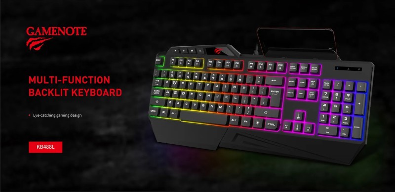 HAVIT KB488L Multi-function Backlit Keyboard – Gaming Design With Anti-ghosting Keys | Nepal
