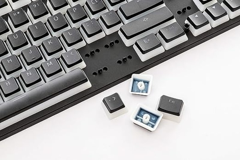 Pudding Keycaps Set | Doubleshot PBT Keycap Set | Full 108 OEM Profile Key Set | For Mechanical Keyboard | Compatible With Cherry MX, Gateron, Kailh, Outemu | Black