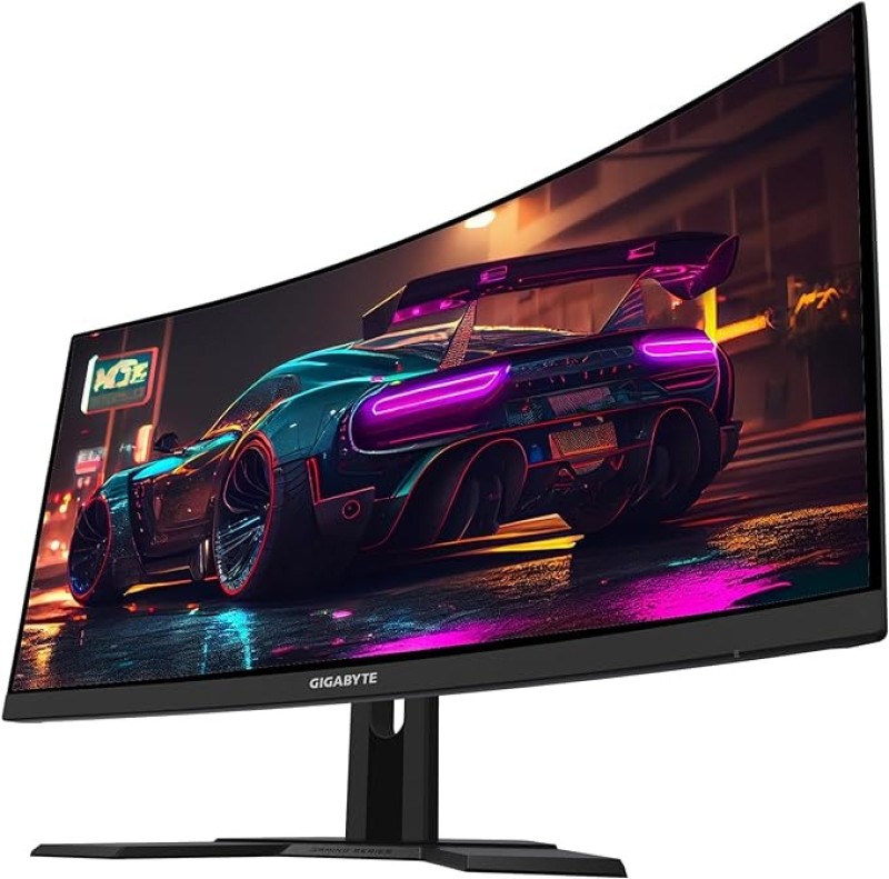 GIGABYTE G27QC A (27" 165Hz 1440P Curved Gaming Monitor, 2560 X 1440 VA 1500R Display, 1ms (MPRT) Response Time, 88% DCI-P3, HDR Ready, 1x Display Port 1.2)