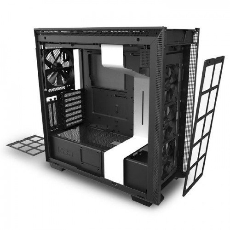 NZXT H710i ATX Mid Tower, Front I/O USB Type-C Port, Tempered Glass Side, RGB Lighting , Matte Black