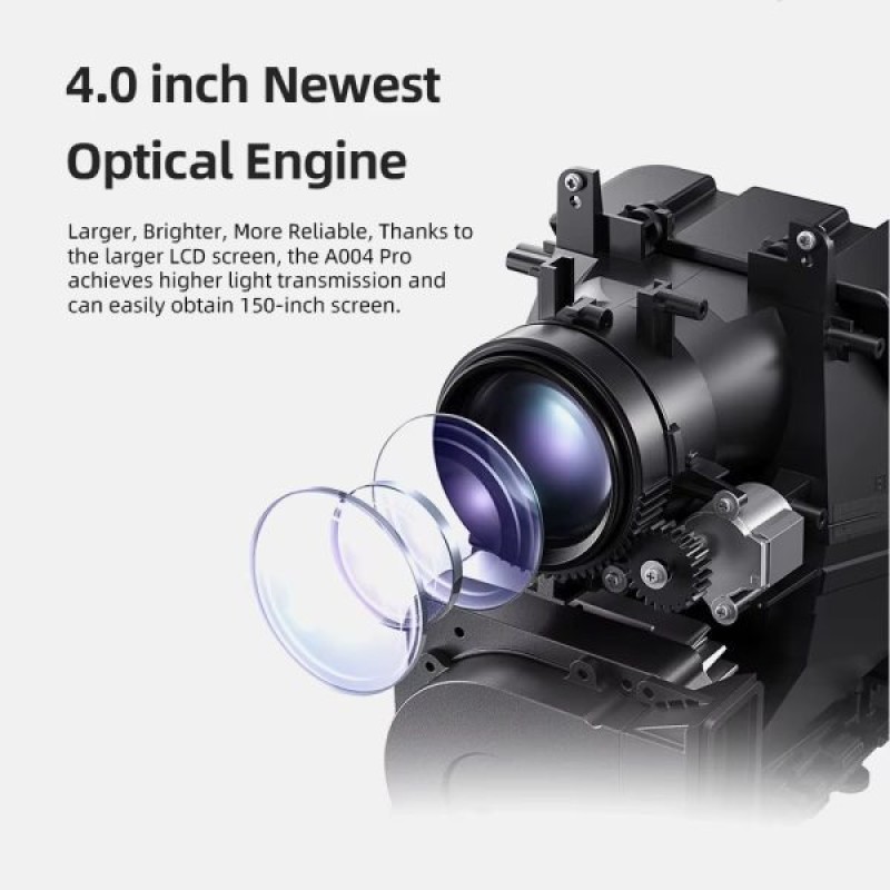 AUN A004 Pro Smart Full HD LED Projector | 1080P, Auto Focus, Android 9, 9000 Lumens
