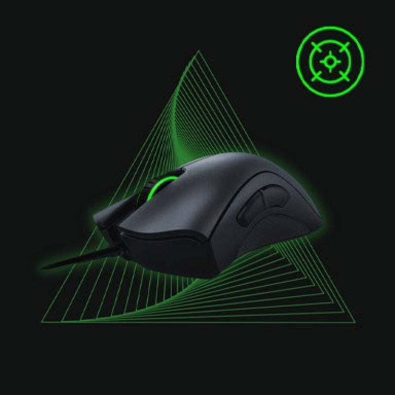 Razer DeathAdder Essential (2021) - Wired Gaming Mouse (Optical Sensor, 6400 DPI, 5 Programmable Buttons, Ergonomic Form Factor) White/Black