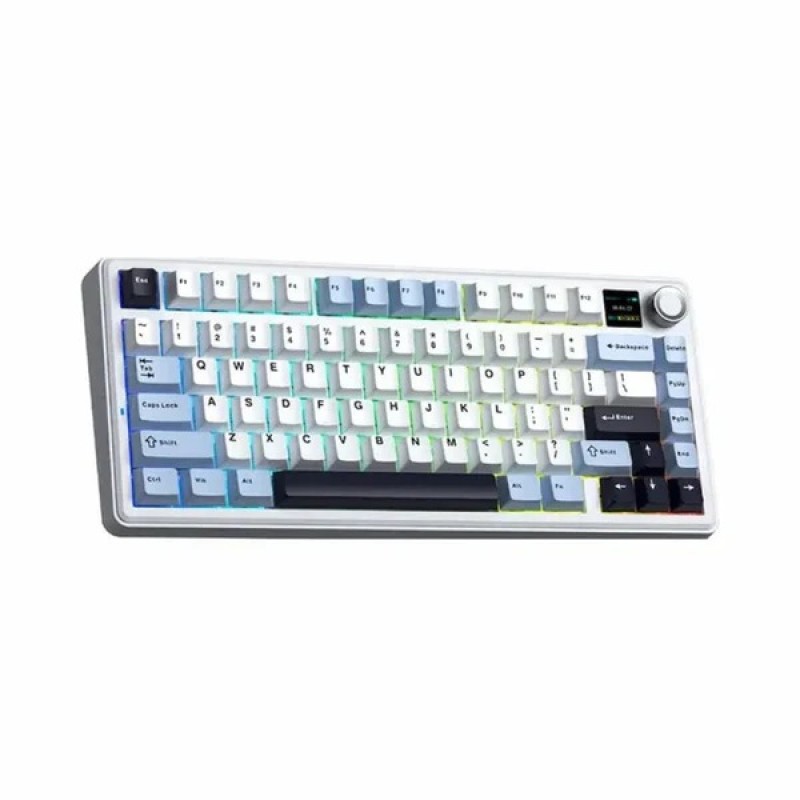 AULA F75 MAX Glacier Blue Reaper Switch Wireless Mechanical Keyboard – RGB & TFT Screen | Nepal