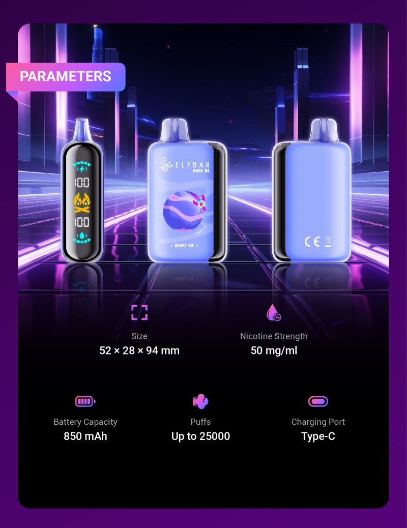 Elfbar Raya D3 25000 Puffs Disposable Vape