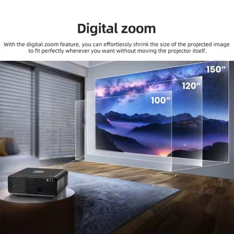 AUN U001 10S Projector – 4K Resolution, 18000 Lumens, Android 11.0, 50-300" Projection Size
