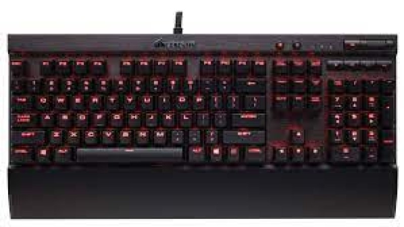 CORSAIR K70 MX Red Mechanical Gaming Keyboard - USB Passthrough & Media Controls - Linear & Quiet - Cherry MX Red