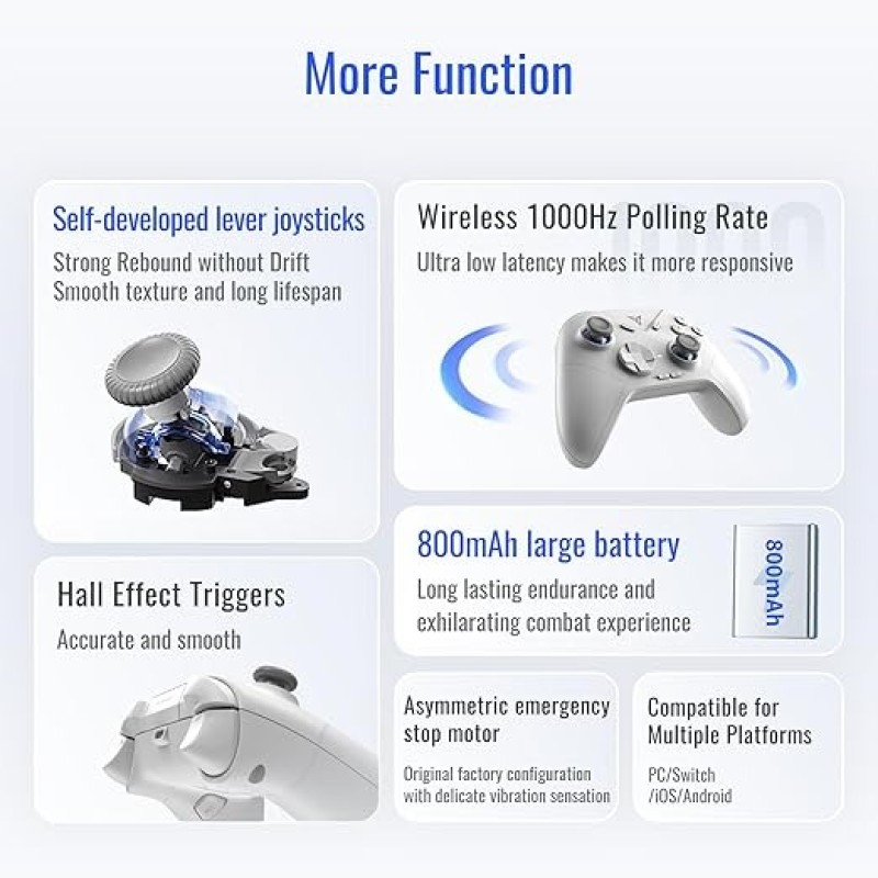 Flydigi Direwolf 3 Wireless Gaming Controller – Hall Effect Joysticks, PC & Multi-Platform