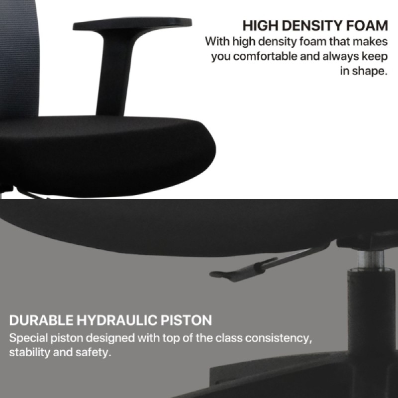 Fantech OCA258 Breathable And Ergonomic Office Chair - Mint / Grey