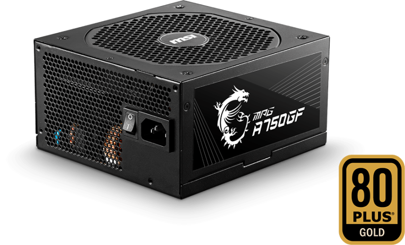 MSI A750GF Full Modular 80Plus Gold Power Supply PSU