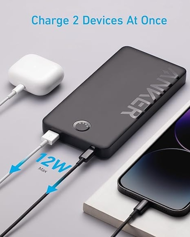 Anker Powerbank 10,000 MAh, 323 Power Bank With USB-C Port (Input & Output)