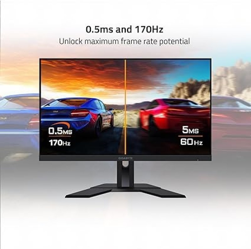 GIGABYTE M27Q 27" Rev 2.0 165Hz 1440P -KVM Gaming Monitor, 2560 X 1440 SS IPS Display, 0.5ms (MPRT) Response Time, 92% DCI-P3, HDR Ready, FreeSync Premium, 1x Display Port 1.2, 2x HDMI 2.0, 2x USB 3.0