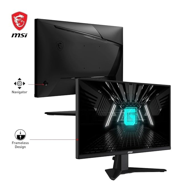 MSI G255F 24.5-Inch FHD Gaming Monitor - Rapid IPS Panel, 180Hz Refresh Rate, 1ms Response Time, 99% SRGB Color Gamut