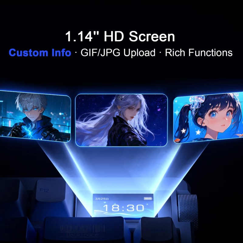 AULA NOVA75 Keyboard – Dark Night Black, Dream Sakura Switch