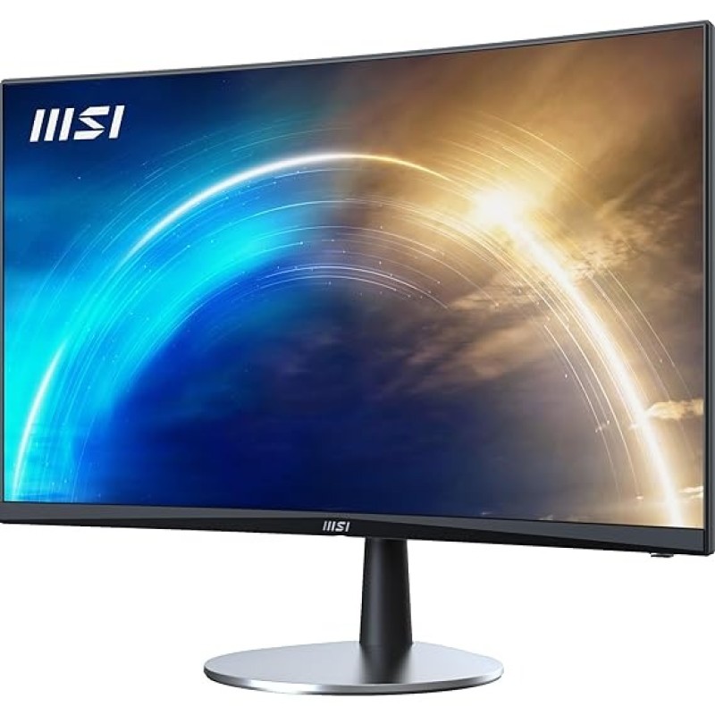 MSI PRO MP242C 23.6 Inch LCD Curved Business & Productivity Desktop Monitor - Full HD (1920 X 1080) VA Panel, 75 Hz Refresh Rate, Eye-Friendly Screen, Built-in Speakers, Anti-Glare Coating, Black