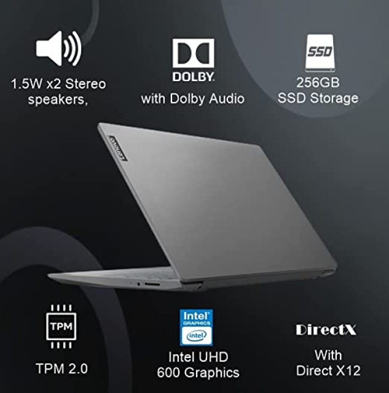 Lenovo V15-IGL (Intel Core Celeron - N4020 Processor | 4GB RAM | 256GB SSD | Intel UHD Graphics 600 | 15.6" HD Display)