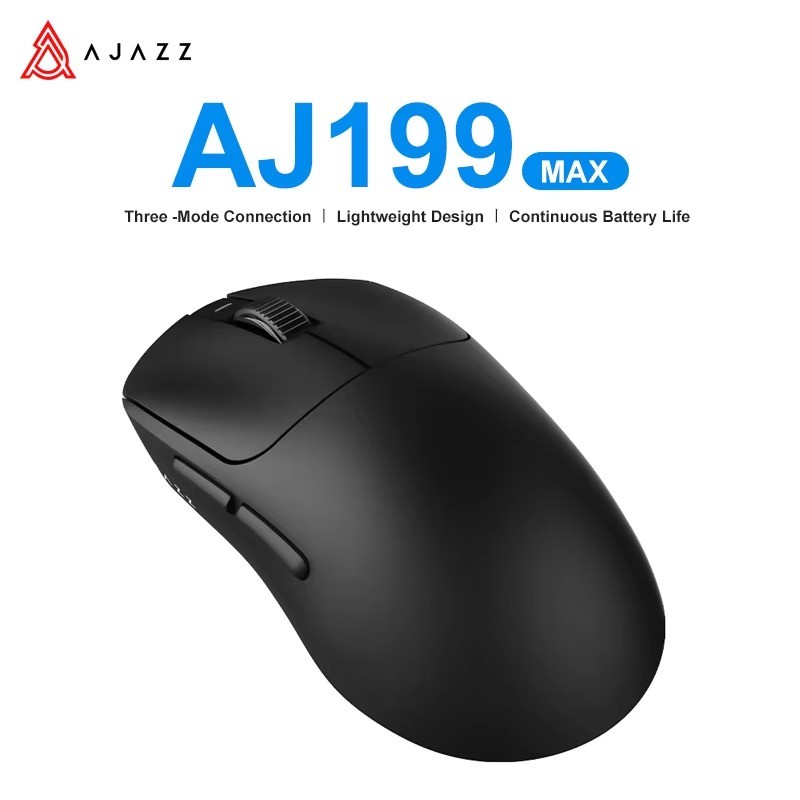 AJAZZ AJ199 MAX Lightweight 51g Triple Mode Gaming Mouse - 26,000 DPI, USB Wired & Bluetooth